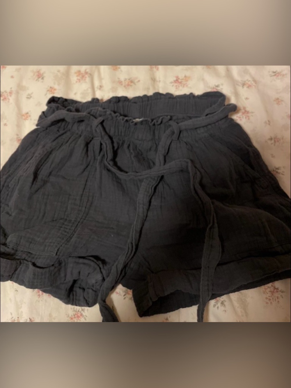 Size small, dark grey shorts. Aerie